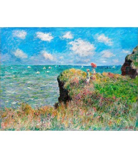 500 - PASEO POR LOS ACANTILADOS DE POURVILLE - Claude Monet