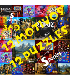 360 x12 + 1 - PACK 12 MOTIVOS - 12 PUZZLES