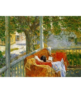 200 - COUCH ON THE PORCH - Childe Hassam